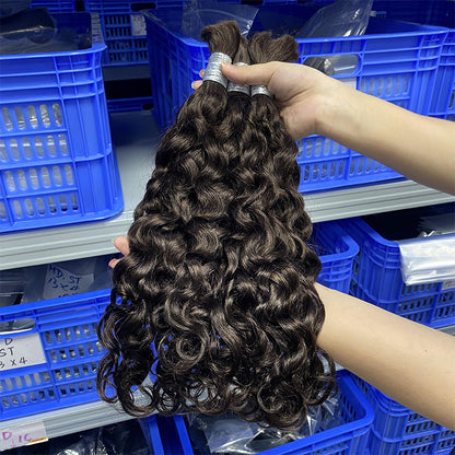 Customized Human Wig Deep Curly Multi-Color Hair Bundle Bulk Human Hair Real Hair Wig