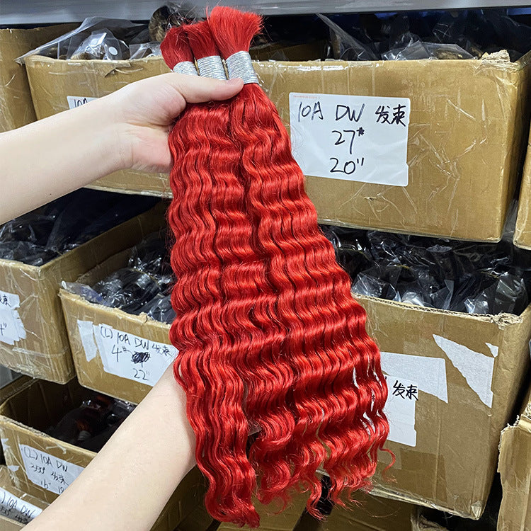 Deep wave real hair dirty braids Boho braids wig full human hair