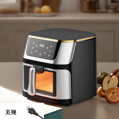 Air Fryer Stainless Steel Touch Computer Air Fryer Fried Chicken Fries Household Large Capacity Visual Electric Fryer