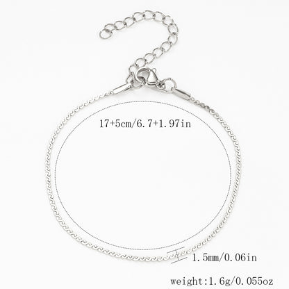 Stainless Steel Bracelet 18K Gold Vacuum Plating Furnace Versatile Simple Everyday Basic Bracelet Color-Preserving Jewelry