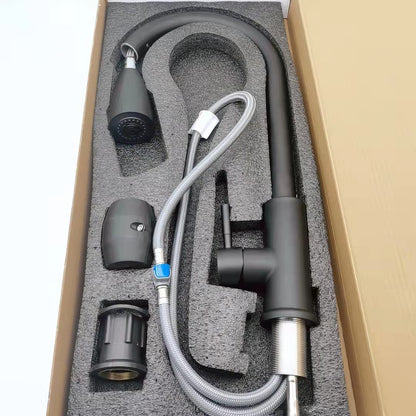 304 stainless steel pull-out faucet household kitchen sink hot and cold dual-use faucet factory direct sales