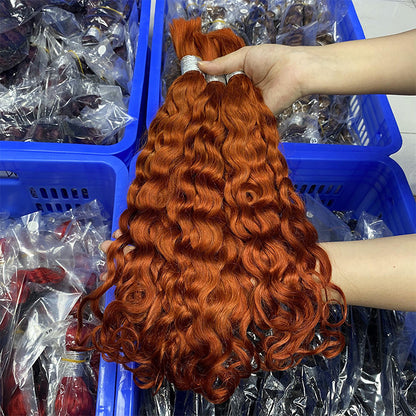 Customized Human Wig Deep Curly Multi-Color Hair Bundle Bulk Human Hair Real Hair Wig