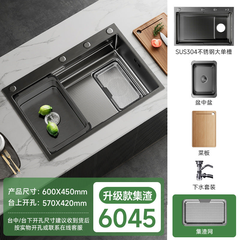Jomoo Sink Large Single-Slot Kitchen Household 304 Stainless Steel Countertop Undermount Sink Dishwashing Sink Undermount Sink