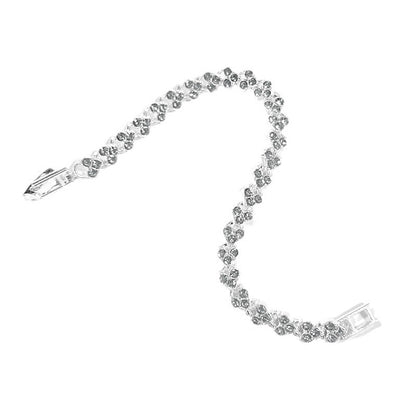 Wish Popular Heart-Shaped Diamond-Plated Silver-Plated Roman Bracelet Girls Fashion Crystal Bracelet Bracelet Bracelet