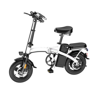 U.S. In-Stock Cross-Border Hot-Selling 14-Inch Folding Electric Bike, Ultra-Light Portable Electric Bicycle, Mini Distribution