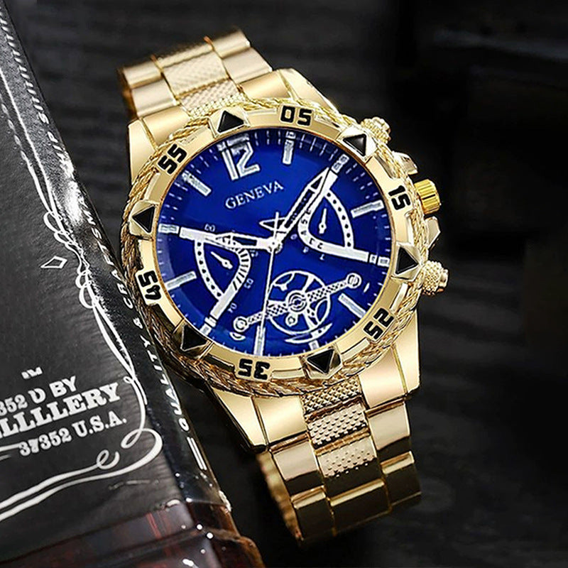 Business Men's Watch Men's genuine goods Volkswagen All-Non-Automatic Mechanical Watch Steel Band Men's Business Waterproof Quartz Wrist Watch