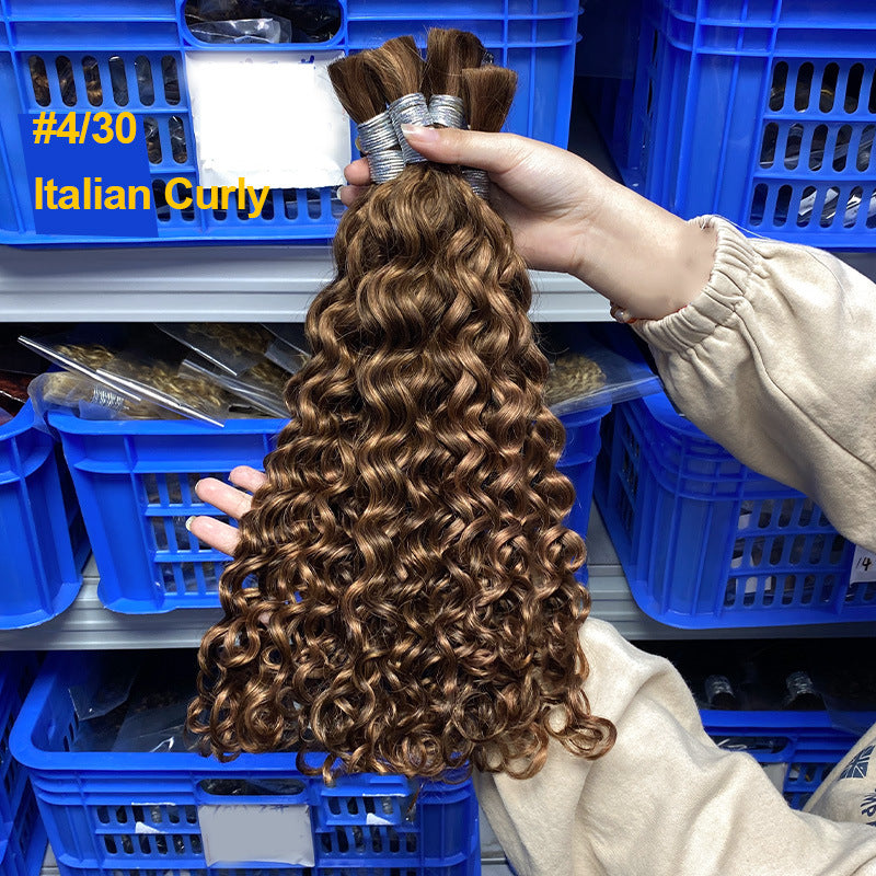 Real Human Hair Wig Hair Grip P4/30 Boho Braids Human Hair Bundle European and American Cross-Border Hair
