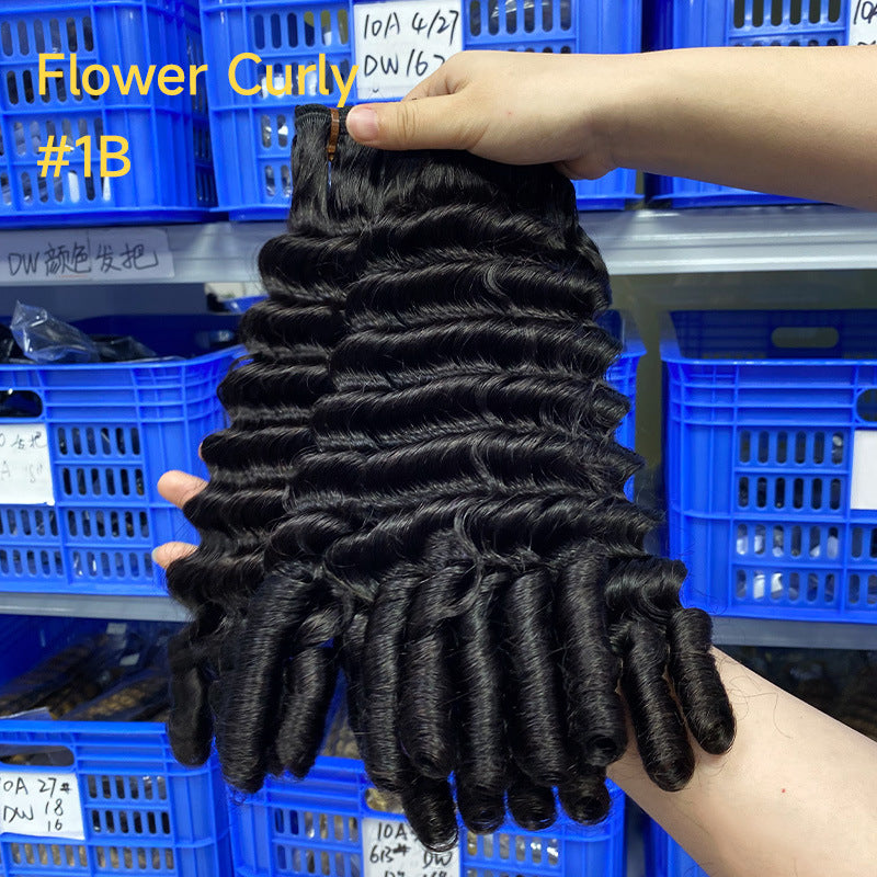 Fumi Hair Curly Bundles Real Hair Wig Hair Curtain Human Hair Full Human Hair Wig