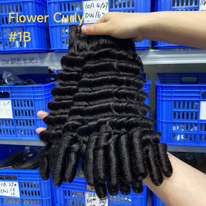 Fumi Hair Curly Bundles Real Hair Wig Hair Curtain Human Hair Full Human Hair Wig