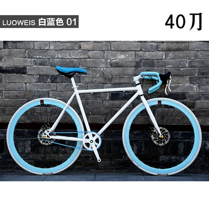Dead flying bicycle men's road racing disc brake student women's bicycle adult sports car 24 inch 26 inch solid tire live flying