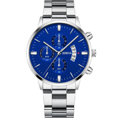 Factory direct sales calendar steel watch men's large dial quartz watch cross-border hot foreign trade men's watches wholesale