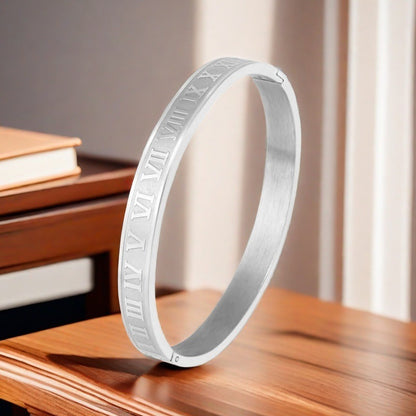 Cross-border Stainless Steel Bracelet Women's High-grade Electroplated Circle Bracelet Diamond Light Luxury Titanium Steel Fashion Jewelry