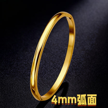 European and American Cross-Border Stainless Steel Bracelet, Titanium Steel Nail Bracelet for Women, Non-Fading, Simple, Versatile, Fashionable and Elegant Bracelet