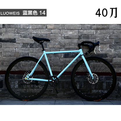 Dead flying bicycle men's road racing disc brake student women's bicycle adult sports car 24 inch 26 inch solid tire live flying