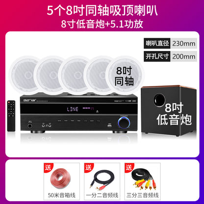 Free Shipping Xianke Ceiling 5.1 Home Theater Audio Set TV Bluetooth Home Living Room Ceiling Embedded Sound