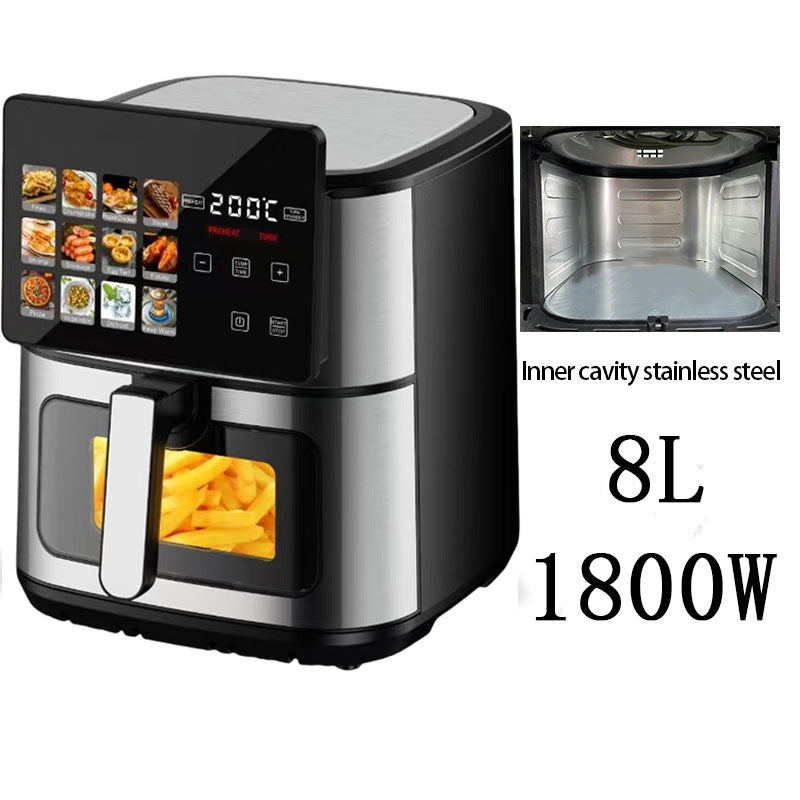 Air fryer foreign trade air fryer household multifunctional automatic potato chip machine 8L large capacity air fryer
