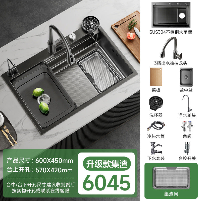 Jomoo Sink Large Single-Slot Kitchen Household 304 Stainless Steel Countertop Undermount Sink Dishwashing Sink Undermount Sink