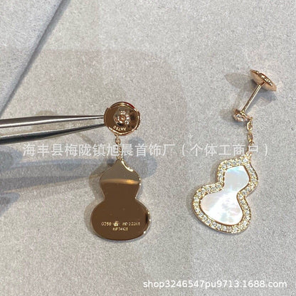 High-End Small Gourd Earrings for Women, Rose Earrings, Chinese Style Light Luxury, High-End, Temperament and Fashionable Earrings