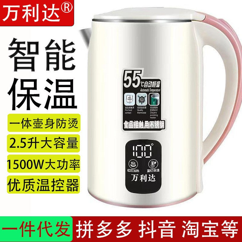 Direct Supply of Wanlida Electric Kettles for Home Use, Insulated Stainless Steel Small Appliances, Dropshipping Available