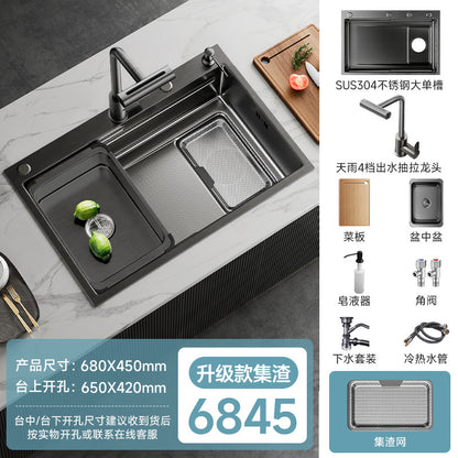 Jomoo Sink Large Single-Slot Kitchen Household 304 Stainless Steel Countertop Undermount Sink Dishwashing Sink Undermount Sink