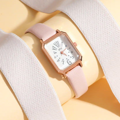 New Style Women's Watch Temperament Retro Roman Blue Needle Scale Design Simple Fashion Square Watch Quartz Watch