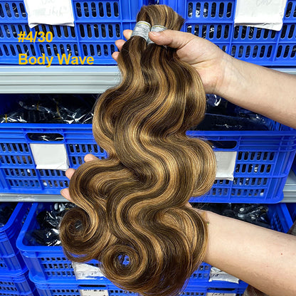 Real Human Hair Wig Hair Grip P4/30 Boho Braids Human Hair Bundle European and American Cross-Border Hair