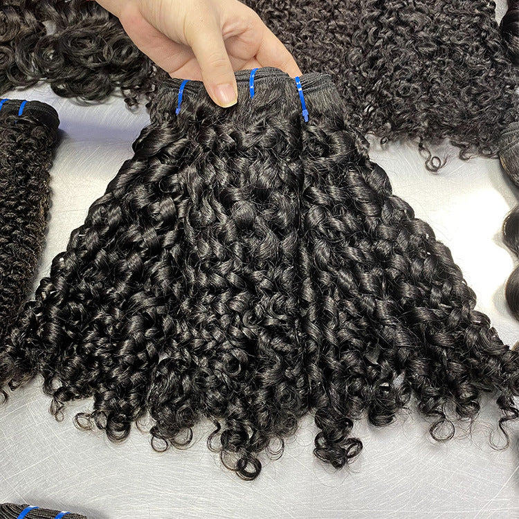 Genie Roll Human Hair Curtain Europe, America and Africa Hot Fumi Pissy Two Human Hair bundles