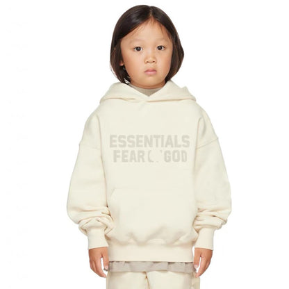 Fashionable Brand Kidsren's Clothing Essentials Autumn and Winter Clothing Fog Boys and Girls High Street Fashion Loose Hooded Velvet Sweatshirt