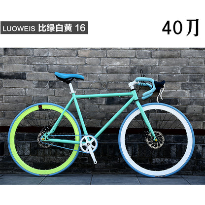 Dead flying bicycle men's road racing disc brake student women's bicycle adult sports car 24 inch 26 inch solid tire live flying