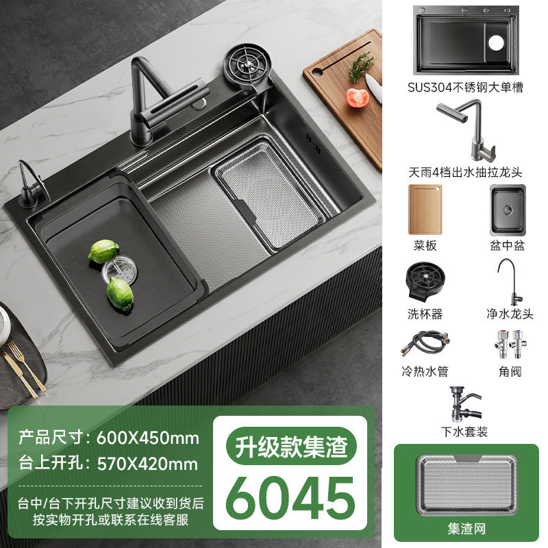 Jomoo Sink Large Single-Slot Kitchen Household 304 Stainless Steel Countertop Undermount Sink Dishwashing Sink Undermount Sink