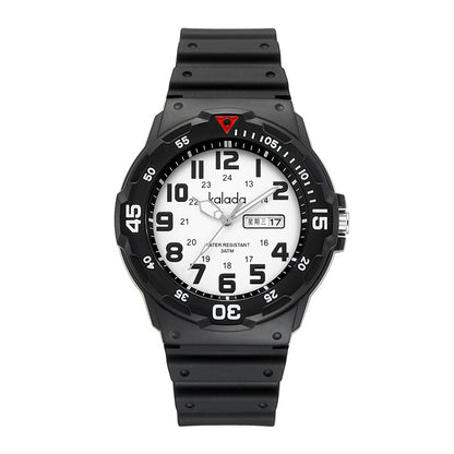 Trendy watches men's sports men's students waterproof anti-fall boys double calendar watch generation box link