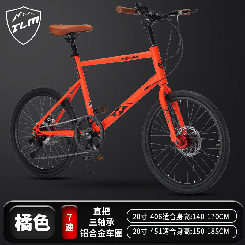 New 20-inch Road Bike Curved and Straight-handle Variable Speed Road Competition sports car Young Students Small Wheel Bicycle