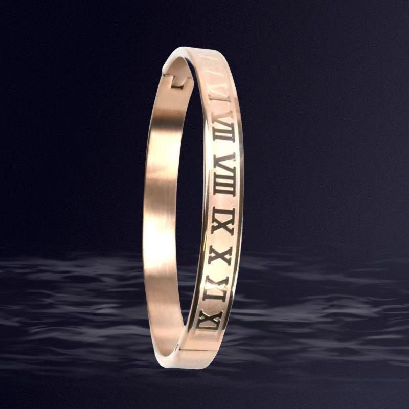 European and American Cross-Border Stainless Steel Bracelet, Titanium Steel Nail Bracelet for Women, Non-Fading, Simple, Versatile, Fashionable and Elegant Bracelet