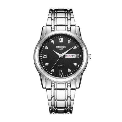 Counter Automatic Movement Watch Men's Calendar Luminous Waterproof Ultra-thin Non-mechanical Watch Steel Domestic Watch Men
