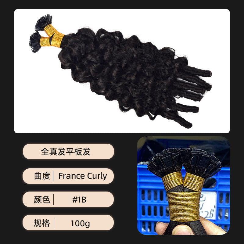 Manufacturer's Ready-Made Flat Hair Extensions for Women Flat Tip Human Hair Invisible Traceless Human Hair Wigs