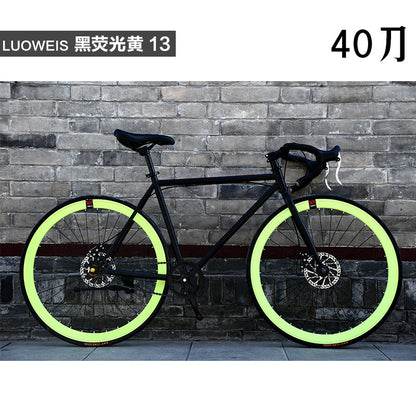 Dead flying bicycle men's road racing disc brake student women's bicycle adult sports car 24 inch 26 inch solid tire live flying