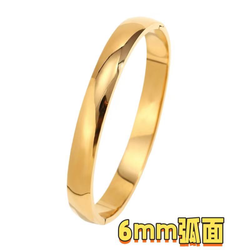 Cross-border Stainless Steel Bracelet Women's High-grade Electroplated Circle Bracelet Diamond Light Luxury Titanium Steel Fashion Jewelry