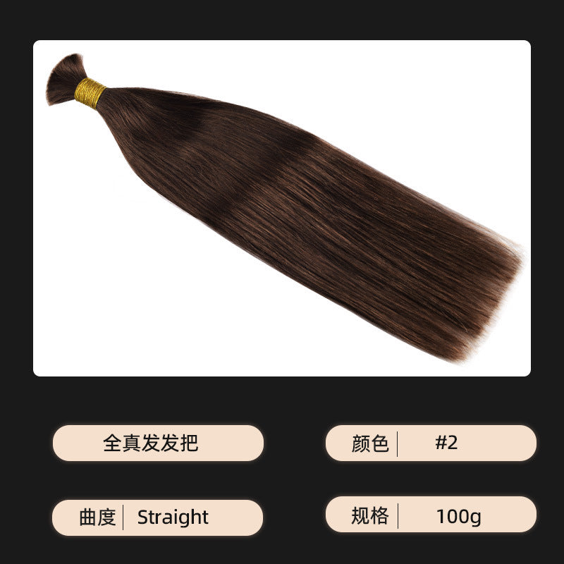 Manufacturer Wholesale Wig Human Hair Handle Hair Bundle Human Hair Bulk Hair Bone Straight Hair Wig for Women