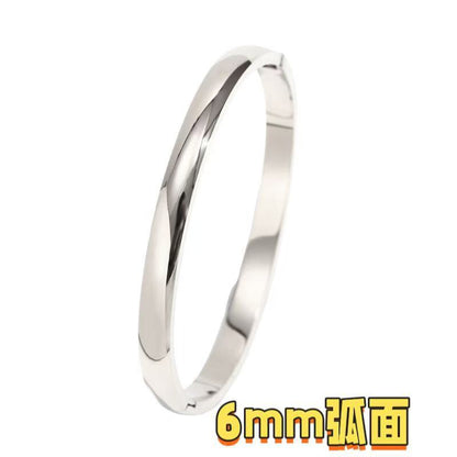 Cross-border Stainless Steel Bracelet Women's High-grade Electroplated Circle Bracelet Diamond Light Luxury Titanium Steel Fashion Jewelry