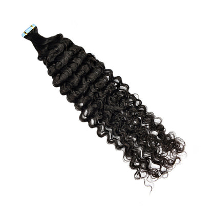 Wig Film Hair Human Tape in Hair Invisible Traceless Hair Extensions European and American Cross-Border Human Hair Wigs