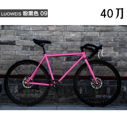 Dead flying bicycle men's road racing disc brake student women's bicycle adult sports car 24 inch 26 inch solid tire live flying