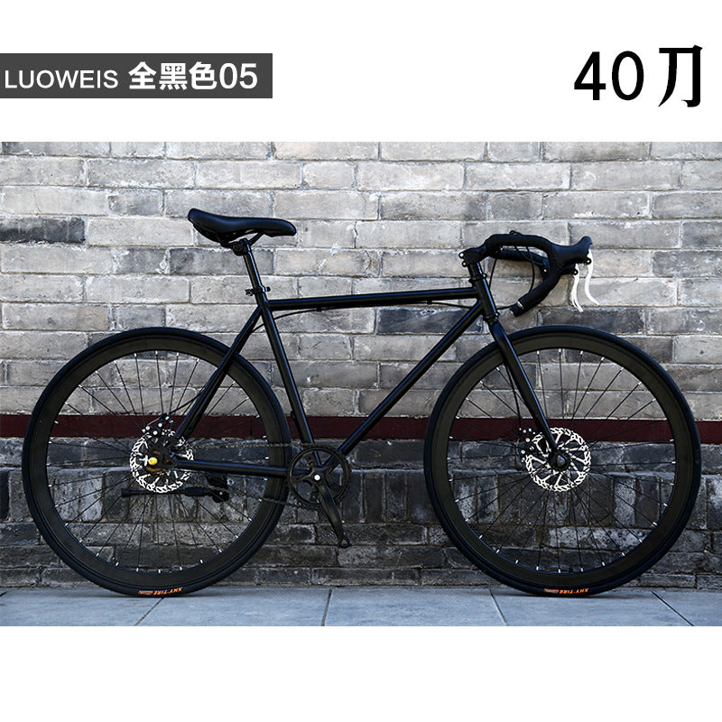 Dead flying bicycle men's road racing disc brake student women's bicycle adult sports car 24 inch 26 inch solid tire live flying
