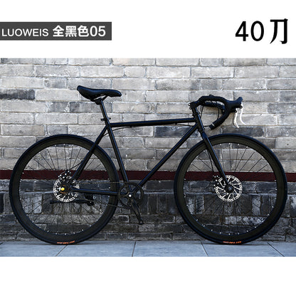 Dead flying bicycle men's road racing disc brake student women's bicycle adult sports car 24 inch 26 inch solid tire live flying