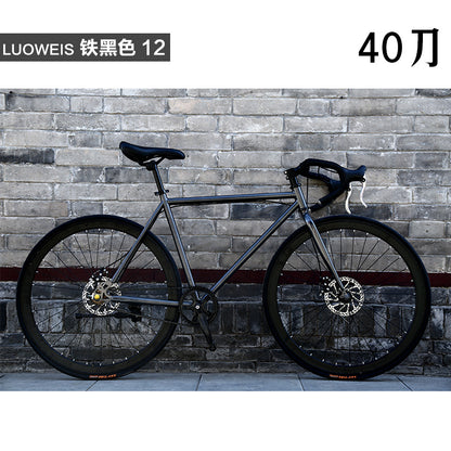 Dead flying bicycle men's road racing disc brake student women's bicycle adult sports car 24 inch 26 inch solid tire live flying