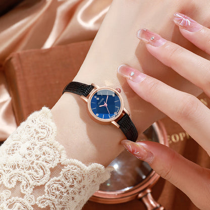 New Style Women's Watch Temperament Retro Roman Blue Needle Scale Design Simple Fashion Square Watch Quartz Watch