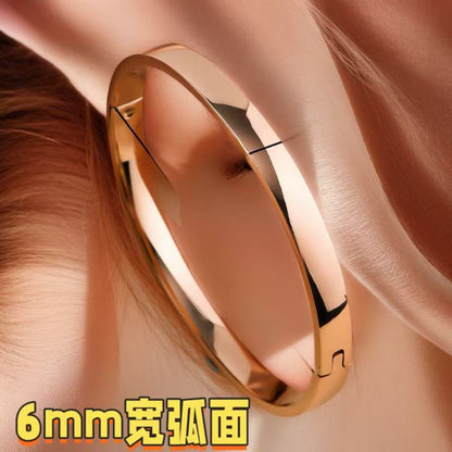 Cross-border Stainless Steel Bracelet Women's High-grade Electroplated Circle Bracelet Diamond Light Luxury Titanium Steel Fashion Jewelry