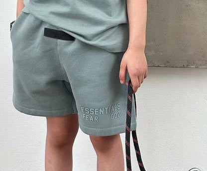 ESSENTIALS Children's Pure Cotton Short-sleeved T-shirt Summer High School Children's Summer Dress Fashionable Brand Fried Street T-shirt Western Style Children's Dress