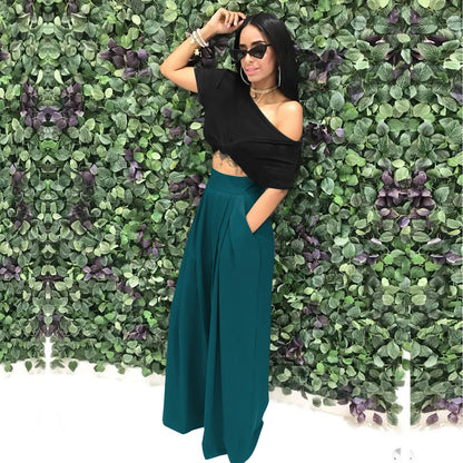 S2018 Hot-Selling Fashion Stylish Flared Pants Wide-Leg Casual Pants Autumn and Winter Wide-Leg Pants 14 Colors Available