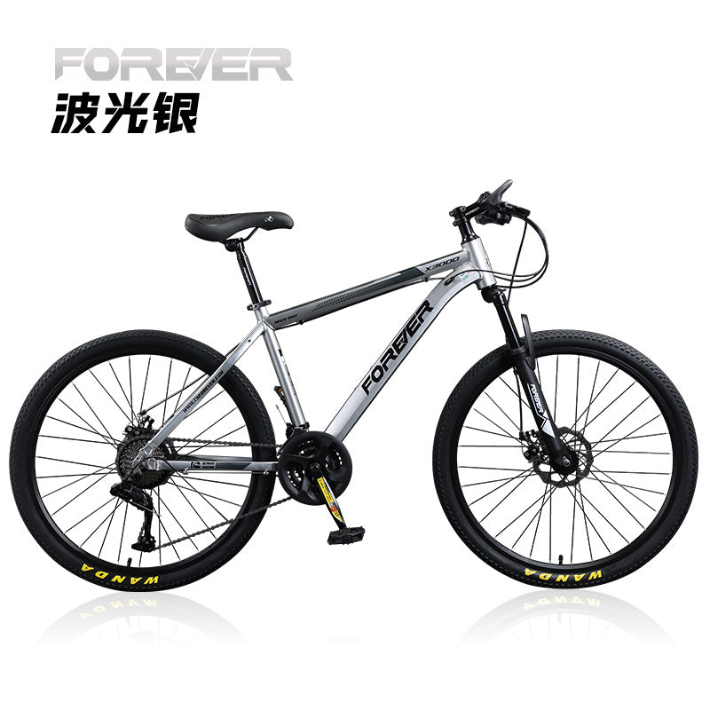Permanent Aluminum Alloy Mountain Bike Youth Adult Student Bike Variable Speed Racing Shock Absorption Road Bike Commuting Men and Women