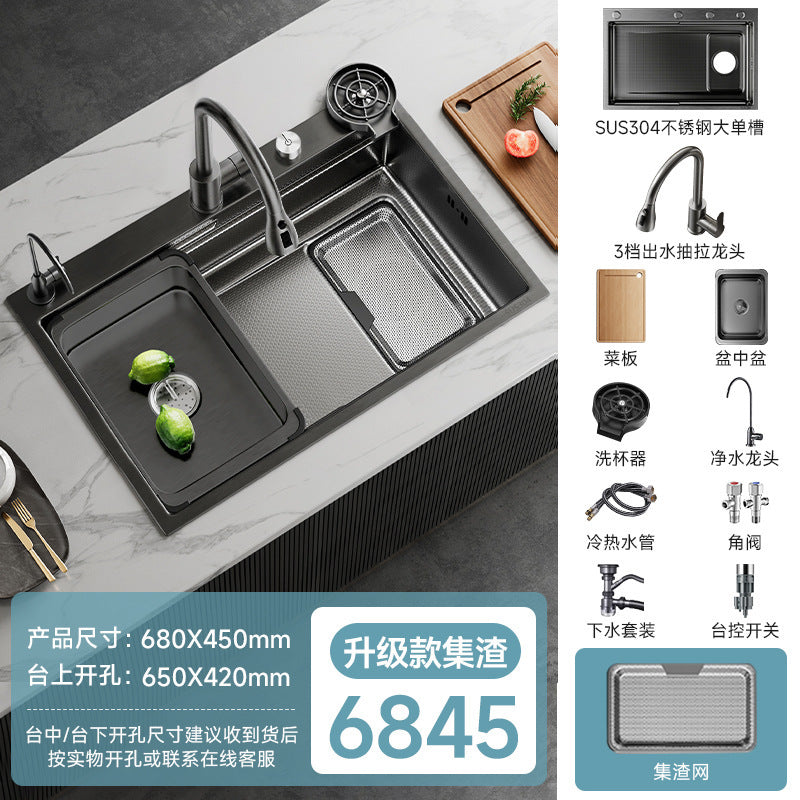 Jomoo Sink Large Single-Slot Kitchen Household 304 Stainless Steel Countertop Undermount Sink Dishwashing Sink Undermount Sink